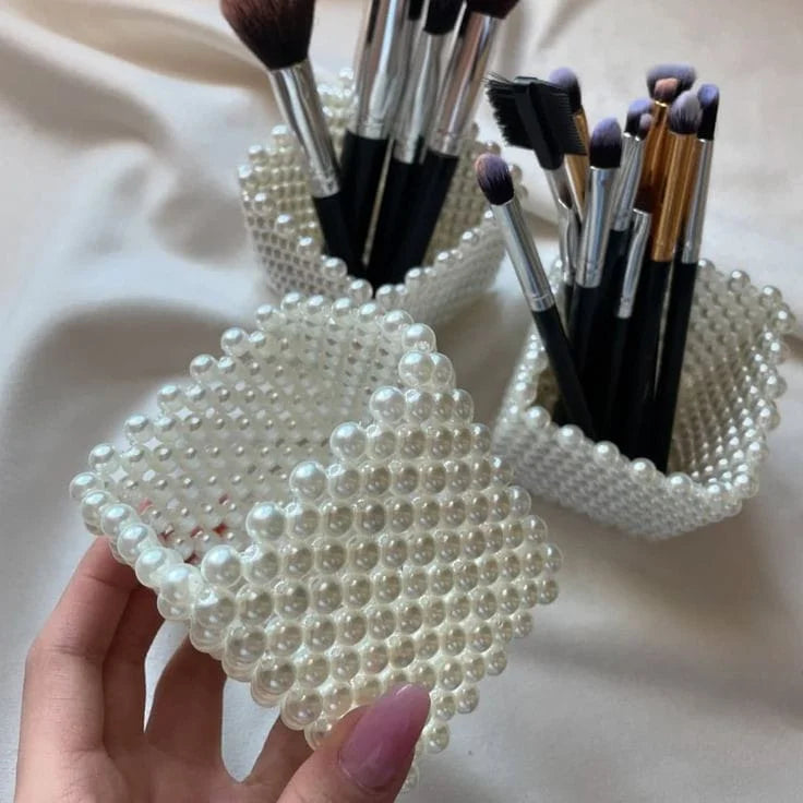 Handmade Pearl Makeup Brush Holder